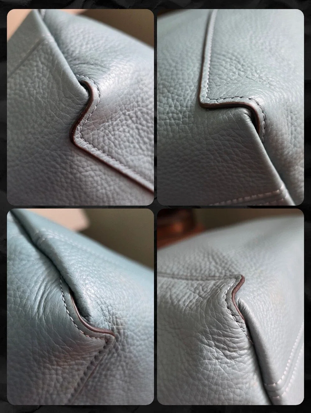 Coach C6229 Kasey Satchel Sky Blue Pebbled Leather Crossbody Bag